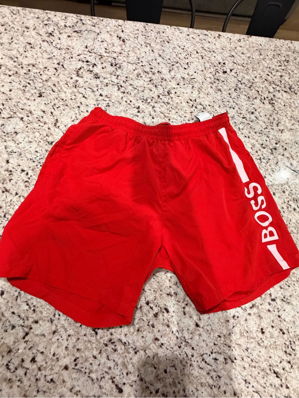 Hugo Boss Red Men's Swim Trunks